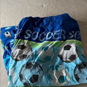 Blue Soccer Themed Comforter